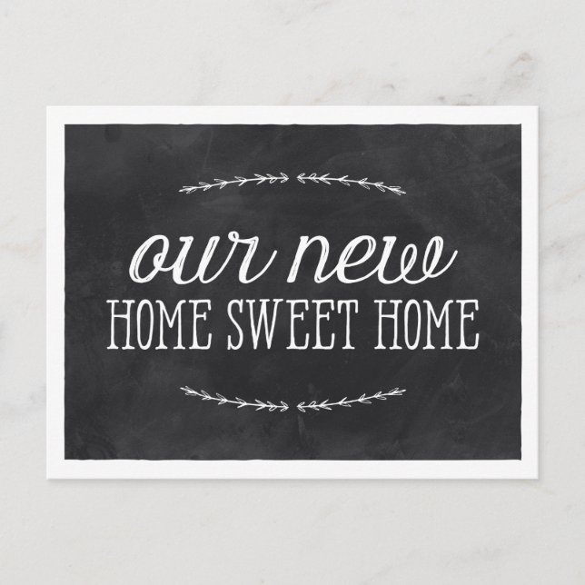 Rustic Calligraphy | New Home Announcement Postcard (Front)