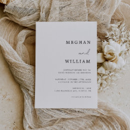 Rustic Calligraphy Simple Wedding Invitation