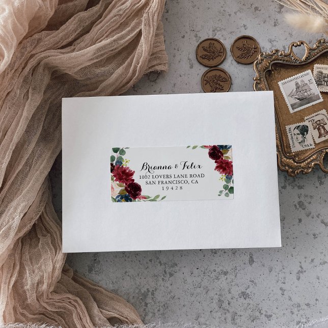 Rustic Calligraphy Wedding RSVP Address Label (Creator Uploaded)