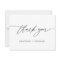 Rustic Calligraphy Wedding Thank You Card