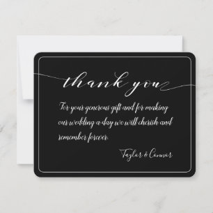 Rustic Calligraphy Wedding Thank You Card