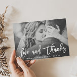 Rustic Calligraphy Wedding Thank You Photo Card<br><div class="desc">Rustic Calligraphy Wedding Thank You Photo Card with a Kraft Paper Print on the Back. For more advanced customisation of this design,  Please click the "Customise" button.</div>