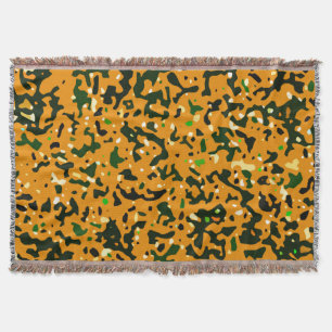 Rustic Camo Camouflage Pattern Throw Blanket