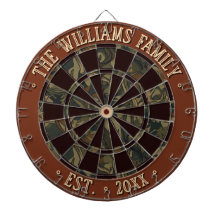 Rustic Camo Pattern, Brown Border Cream Beige Text