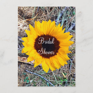 Rustic Camo Sunflower Bridal Shower Invitations