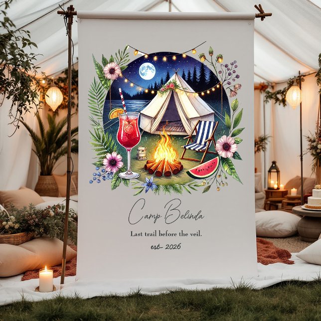 Rustic Camp Bride Bachelorette Weekend Tapestry (Rustic Camp Bride Bachelorette Weekend Tapestry)