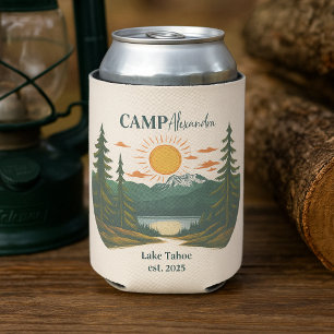 Rustic Camp Weekend Retreat Can Cooler