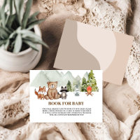Rustic Camping Adventure Baby Shower Book Request