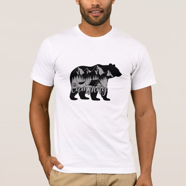 Rustic Camping Adventure Design" T-Shirt (Front)