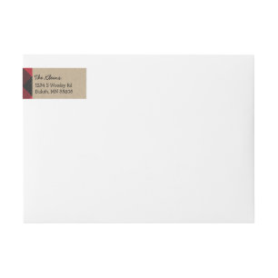 Rustic camping birthday party return address label