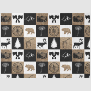 Rustic Camping Outdoors Adventure Tissue Paper