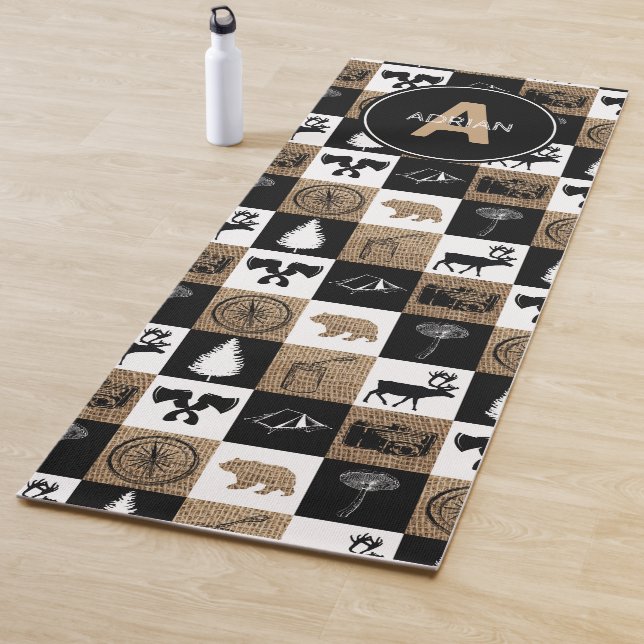 Rustic Camping Outdoors Adventure Yoga Mat (In Situ)