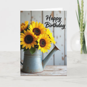 Rustic Can Birthday Card