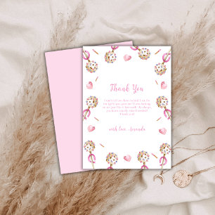 Rustic Candy Valentine Sweetheat Baby Shower Thank You Card