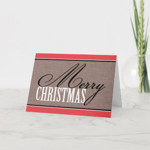 Rustic Canvas custom Merry Christmas Cards