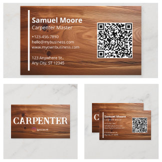 Rustic Carpenter Templates Business Card