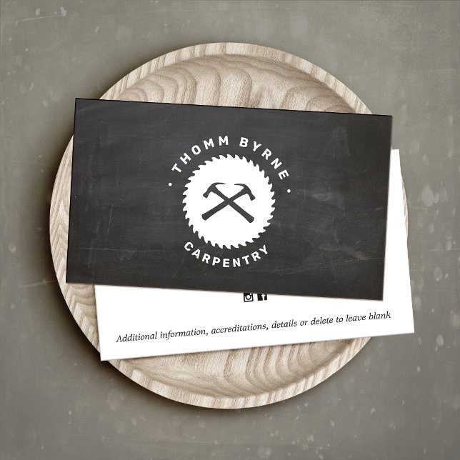 Rustic  Carpentry Construction Business Card (Creator Uploaded)