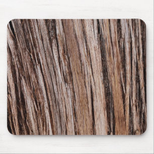 Rustic cedar bark, nature lover car mouse pad