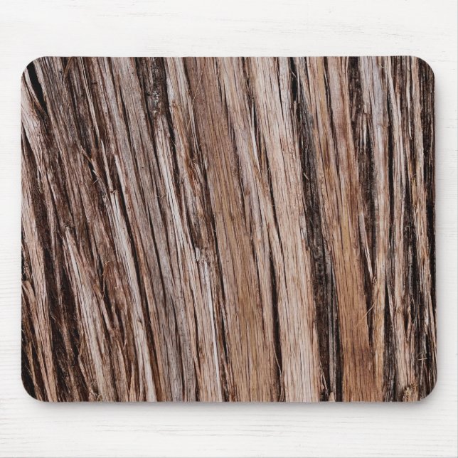 Rustic cedar bark, nature lover car     mouse pad (Front)
