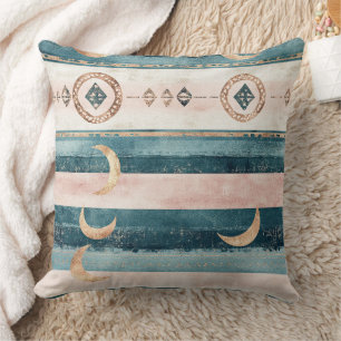 Rustic Celestial Stripe Moon Sun Earthy (10) Cushion