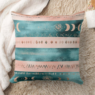 Rustic Celestial Stripe Moon Sun Earthy (1) Cushion