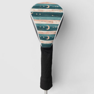 Rustic Celestial Stripe Moon Sun Earthy (5) Golf Head Cover