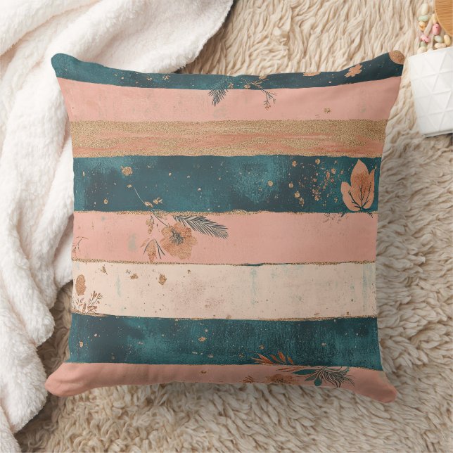 Rustic Celestial Stripe Moon Sun Earthy (6) Cushion (Blanket)