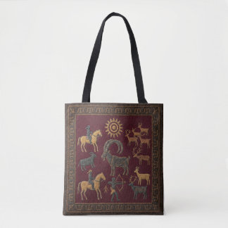 Rustic Central Asian Heritage Reusable Bag