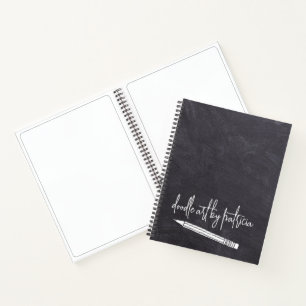 Rustic Chalkboard Artist Doodles Sketchbook Notebook