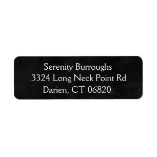 Rustic Chalkboard Black And White Address Name
