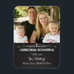 Rustic Chalkboard Christmas Blessing Photo Magnet<br><div class="desc">Help them remember you all year with our Rustic Chalkboard Christmas Blessing Photo Magnet. For best results add a horizontal picture. Find more great holiday gifts at TheInspiredEdge.</div>