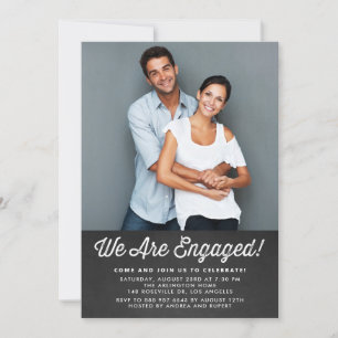 RUSTIC CHALKBOARD ENGAGEMENT PARTY INVITATION