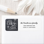 Rustic Chalkboard Most Wonderful Time of the Year<br><div class="desc">Beautiful typography based holiday return label. "It's the most wonderful time of the year" appears in white hand-lettered typography on a charcoal grey chalkboard background accented with white snowflakes.</div>