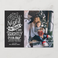 Rustic Chalkboard O Holy Night Lyrics Christmas