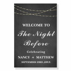 Rustic Chalkboard Rehearsal Dinner Welcome Sign