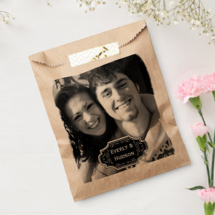 Rustic Chalkboard Vintage Folk Art Thank You Favour Bags