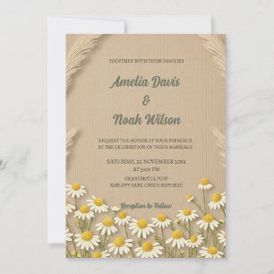 Rustic Chamomile Wedding Invitation