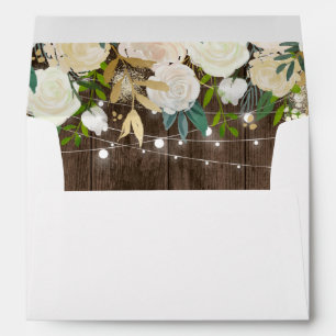 Rustic Charm Chic Floral String Lights for 5x7 Envelopes