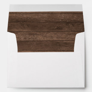 Rustic Charm Dark Wood Envelope