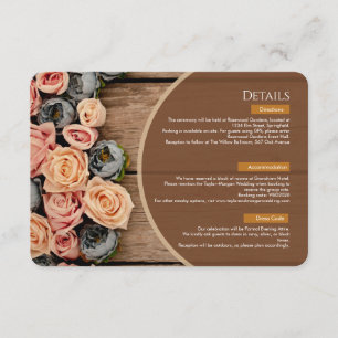 Rustic Charm Wedding Details Card