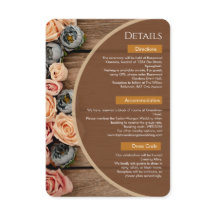 Rustic Charm Wedding Details Card
