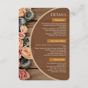 Rustic Charm Wedding Details Card