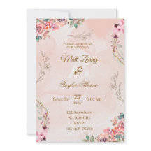 rustic charm wedding invitation