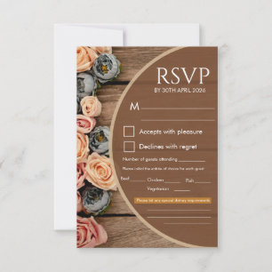Rustic Charm Wedding RSVP Card
