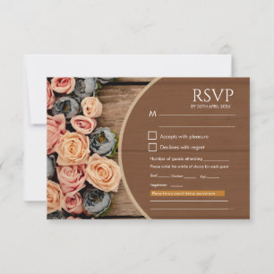Rustic Charm Wedding RSVP Card