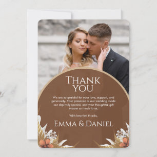 Rustic Charm Wedding Thank You Card