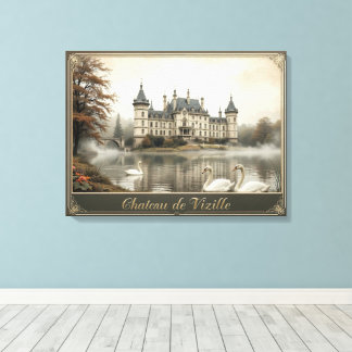 Rustic Château de Vizille Vintage French Castle Canvas Print