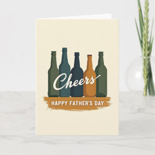 Rustic Cheers Fathers Day Card