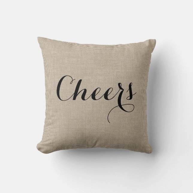 Rustic Cheers Pillow (Front)