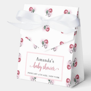 Rustic Cherry Berry Sweetheat Baby Shower Favour Box